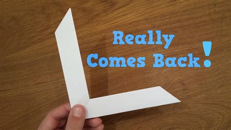 how to make a boomerang out of paper